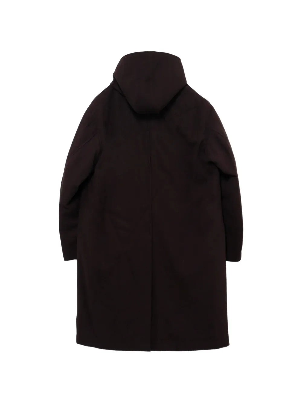 toggle-fastening hooded coat