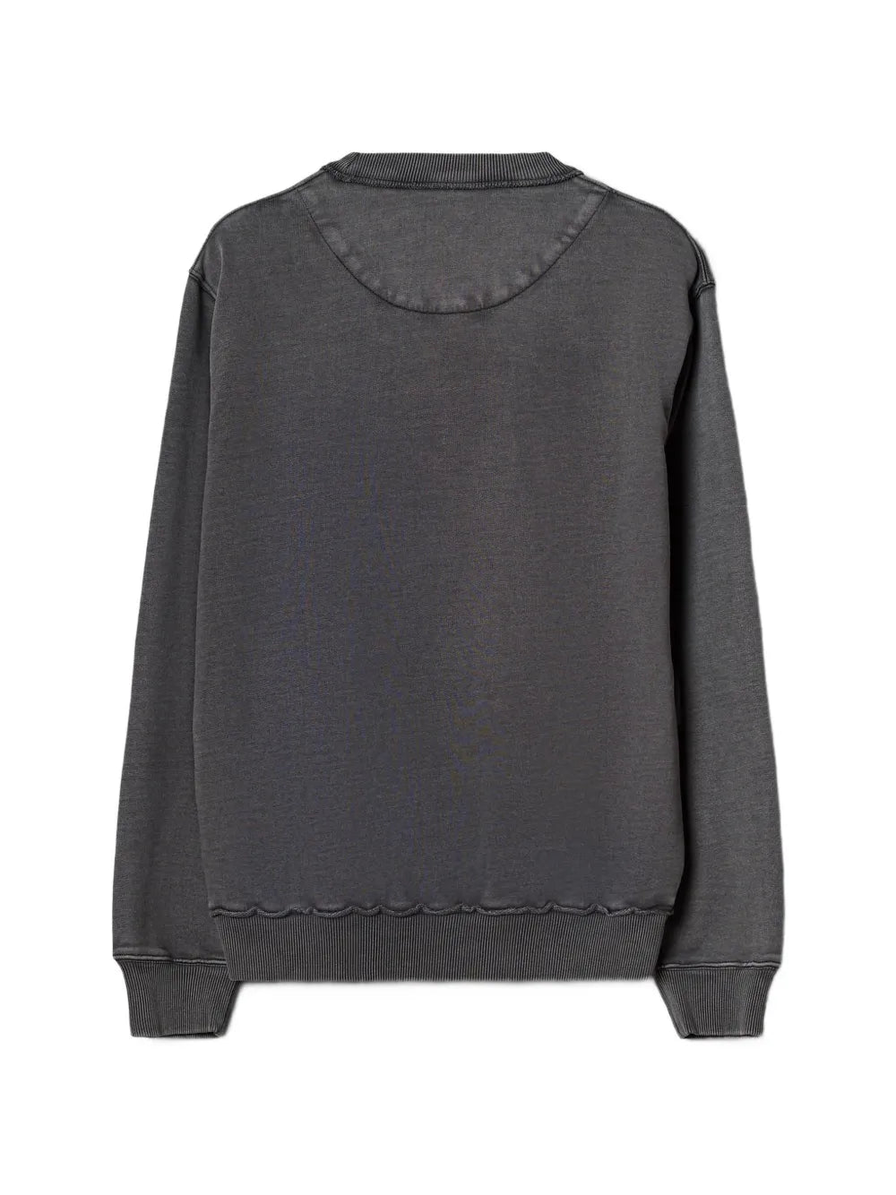 logo-print raw-edge sweater