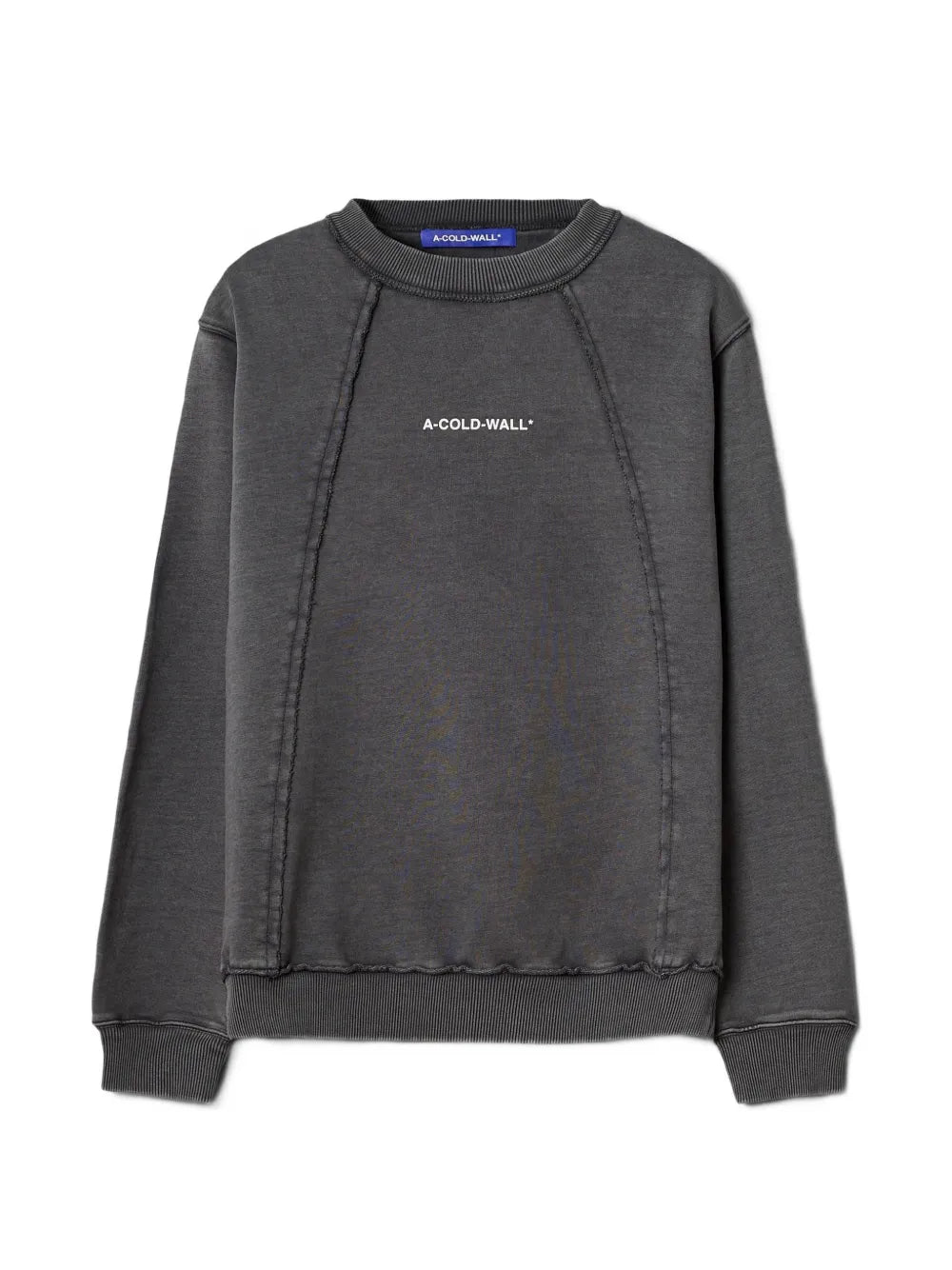 logo-print raw-edge sweater