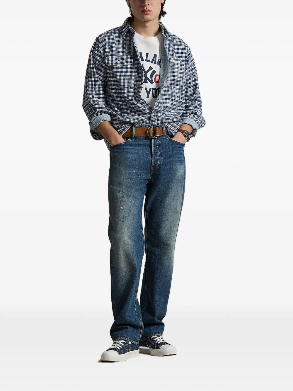 Classic fit double-faced Oxford shirt