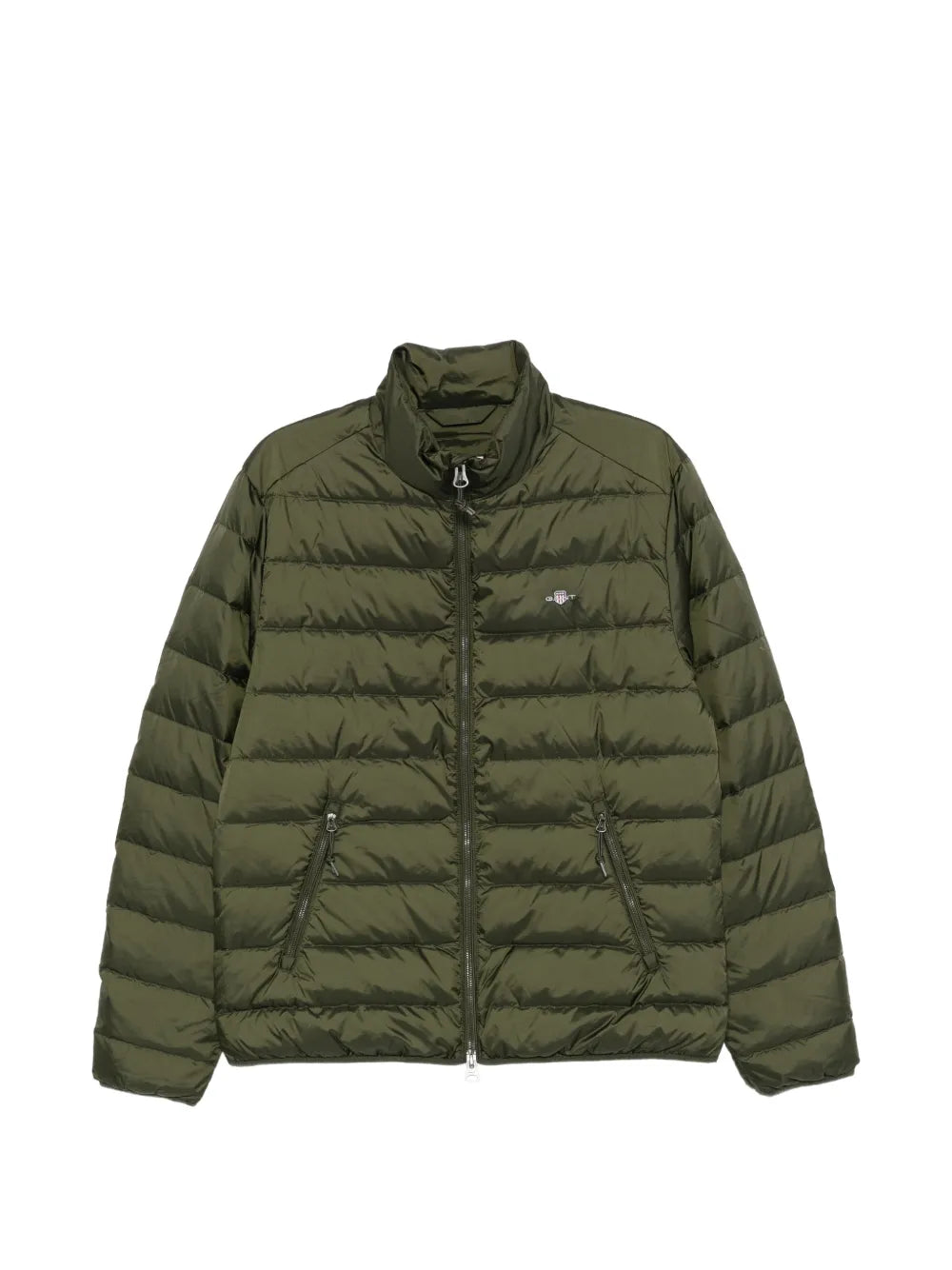 logo-embroidered padded jacket 