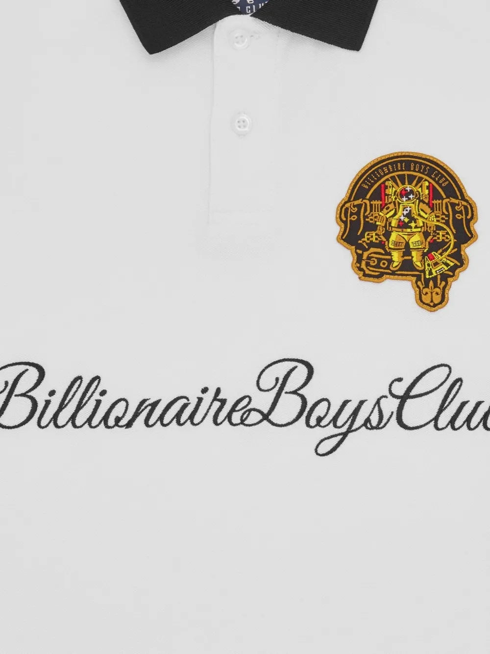 logo-embroidered contrast-collar polo shirt