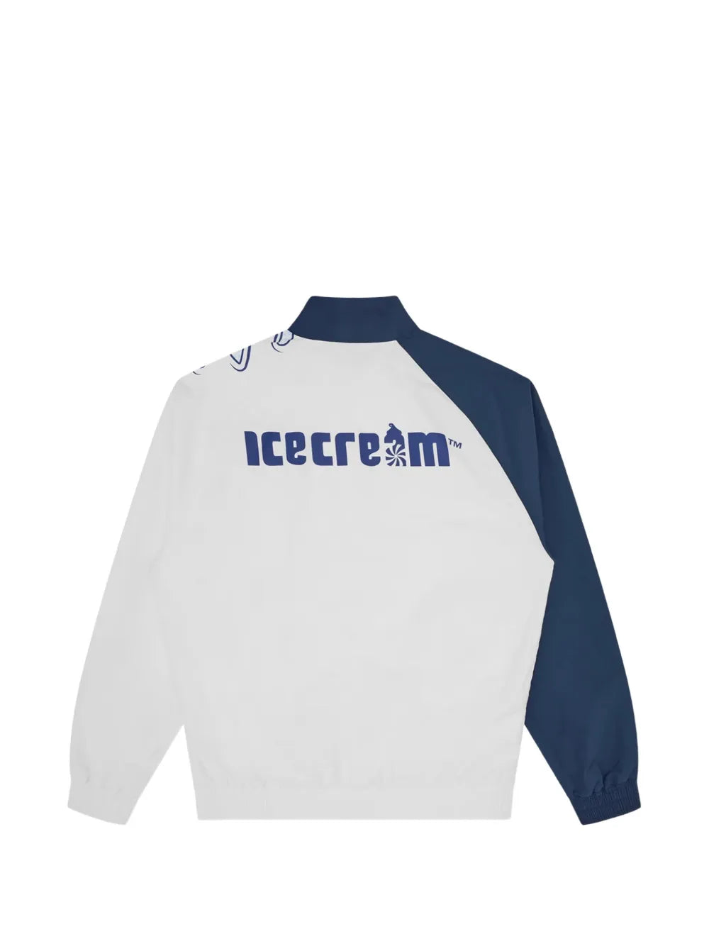 logo-print panelled jacket