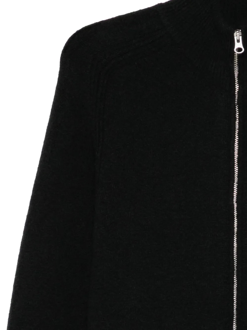 zip-up high-neck sweater
