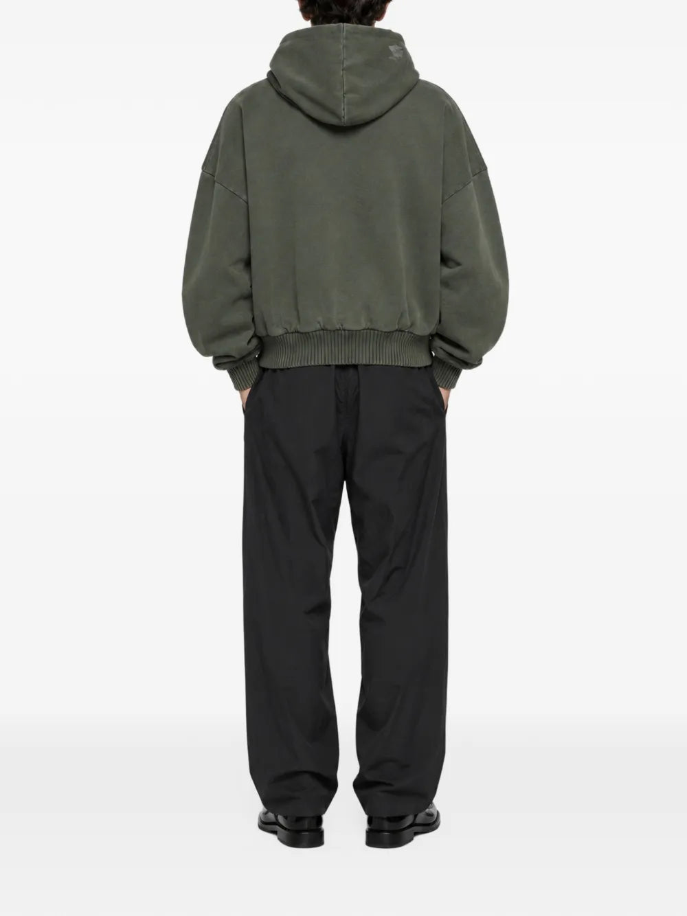 eye-print drop-shoulder hoodie