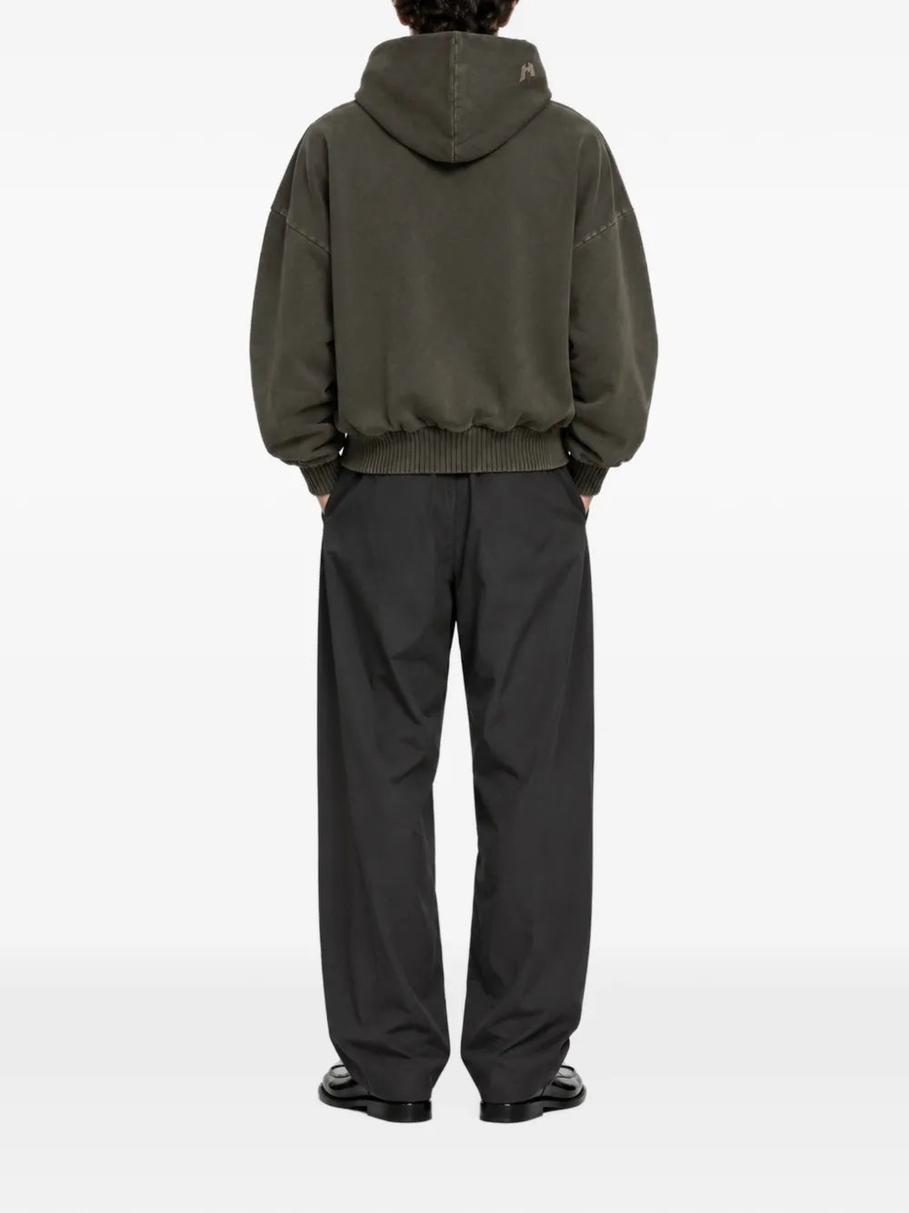 eye-print ribbed-trim hoodie