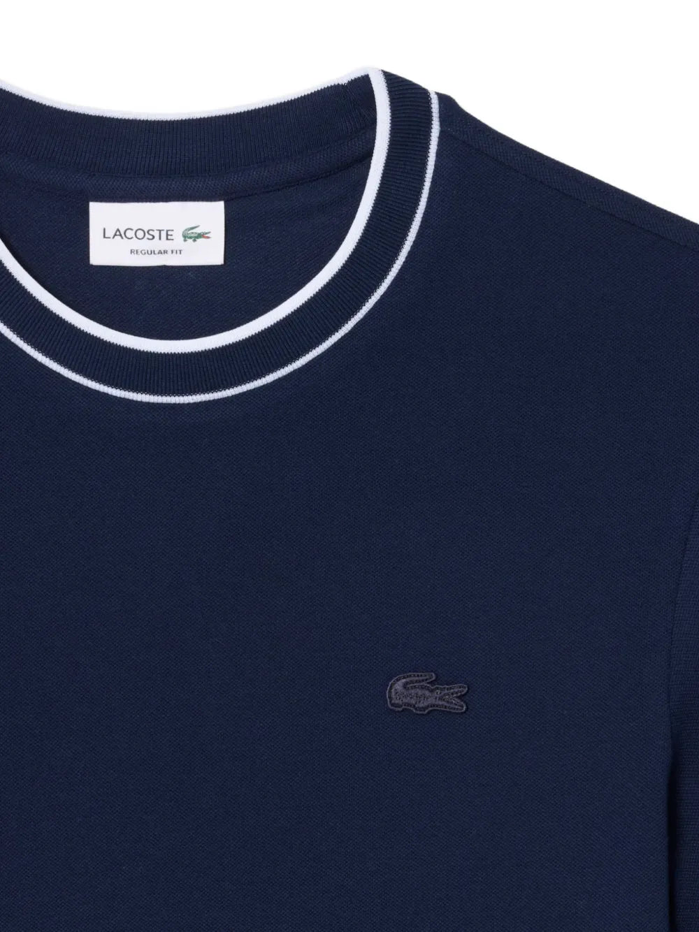 contrast-trim logo-patch T-shirt