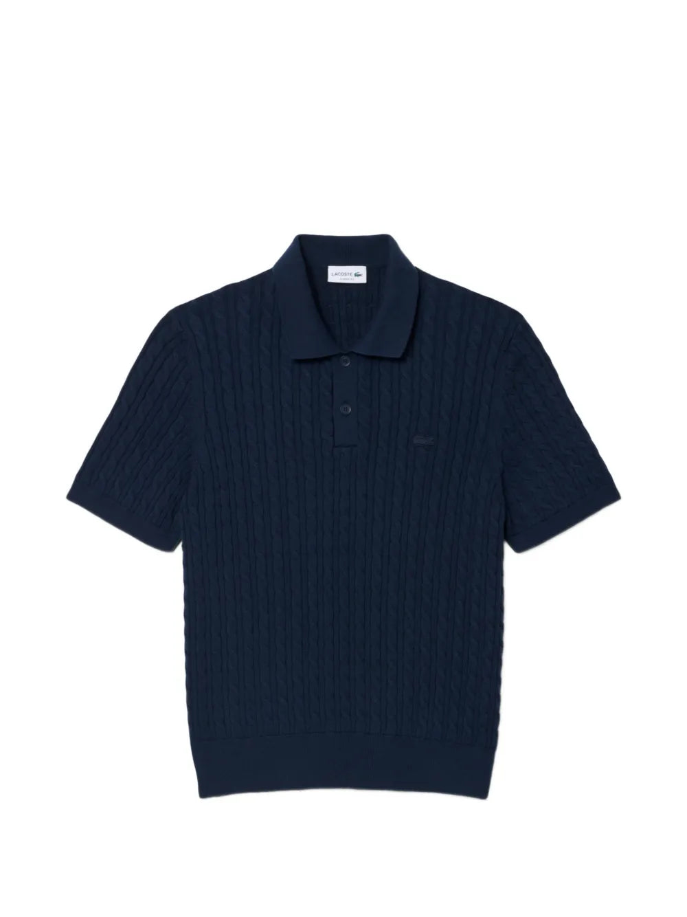 cable-knit polo shirt