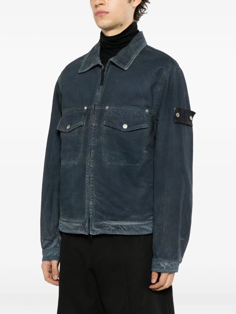 logo-patch denim jacket