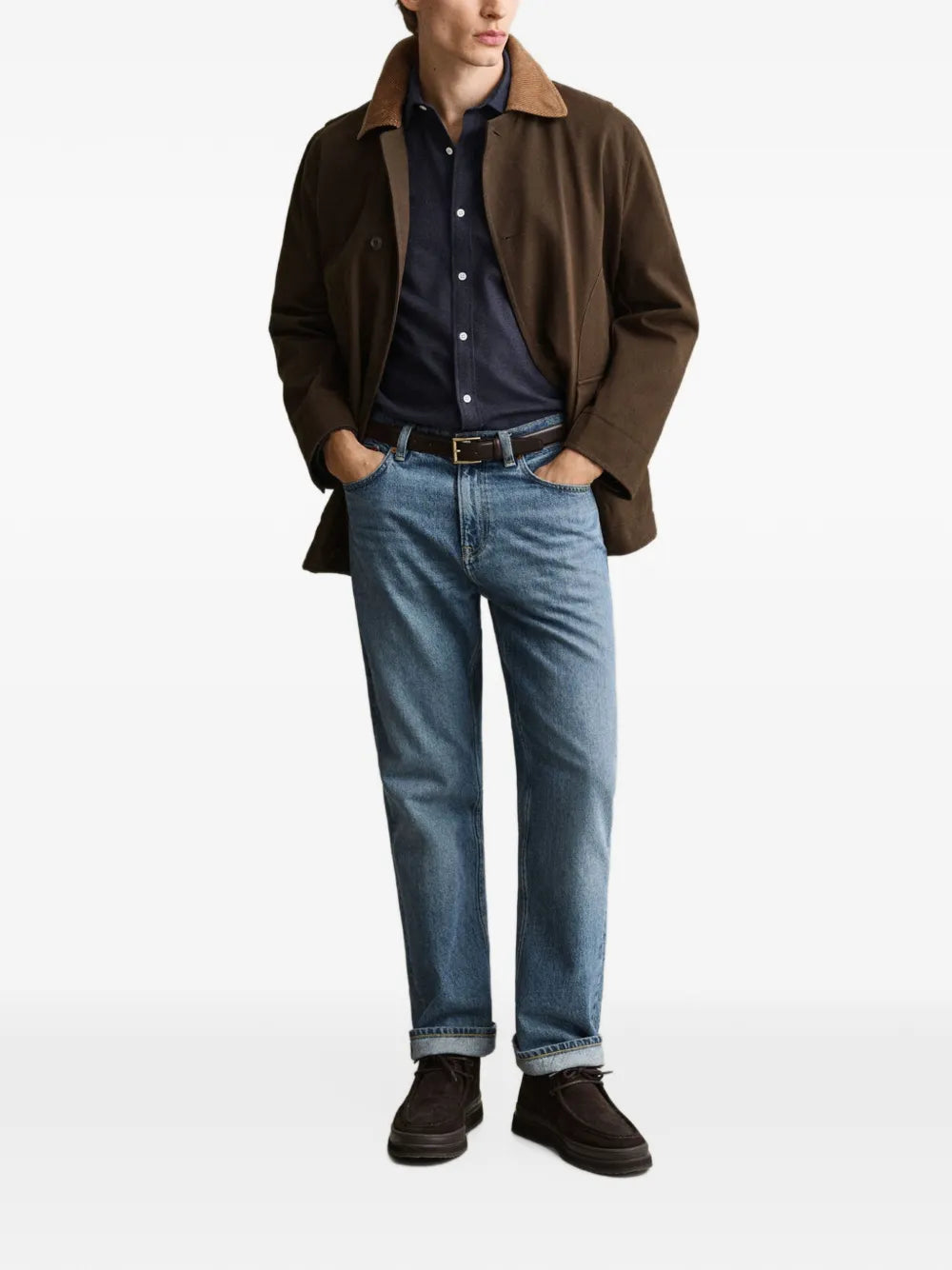 button-down cotton shirt
