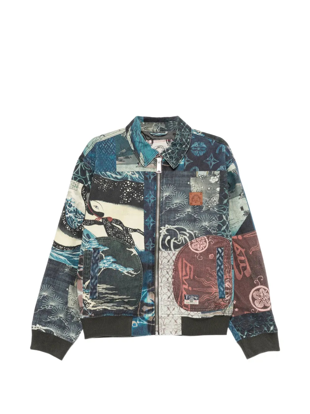 patchwork-print jacket