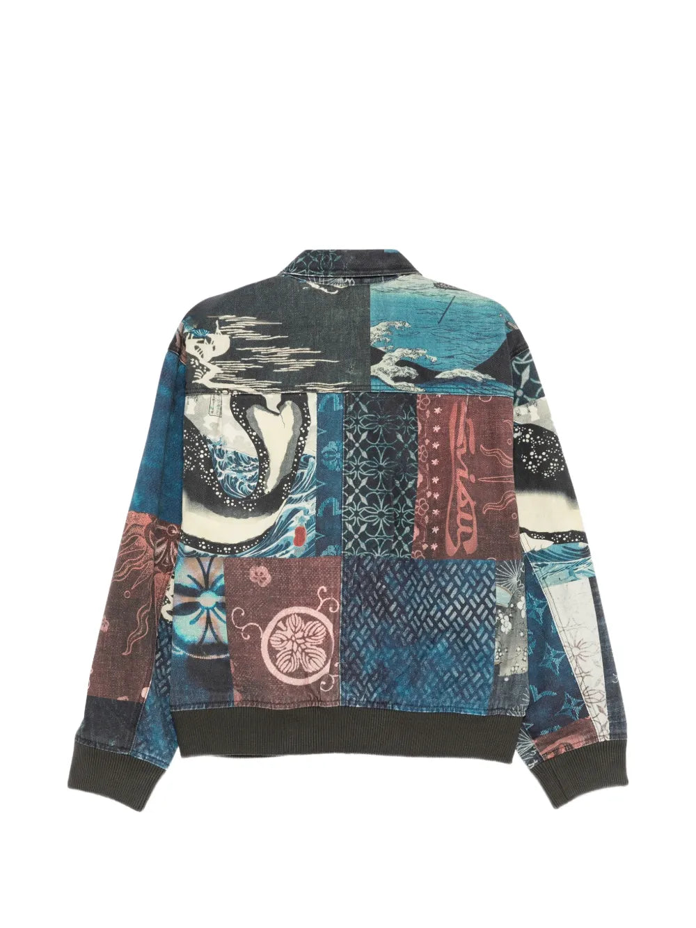 patchwork-print jacket