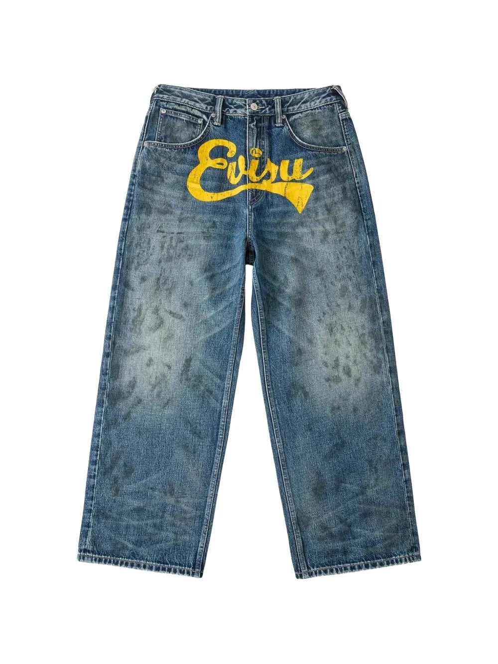 logo-print loose jeans