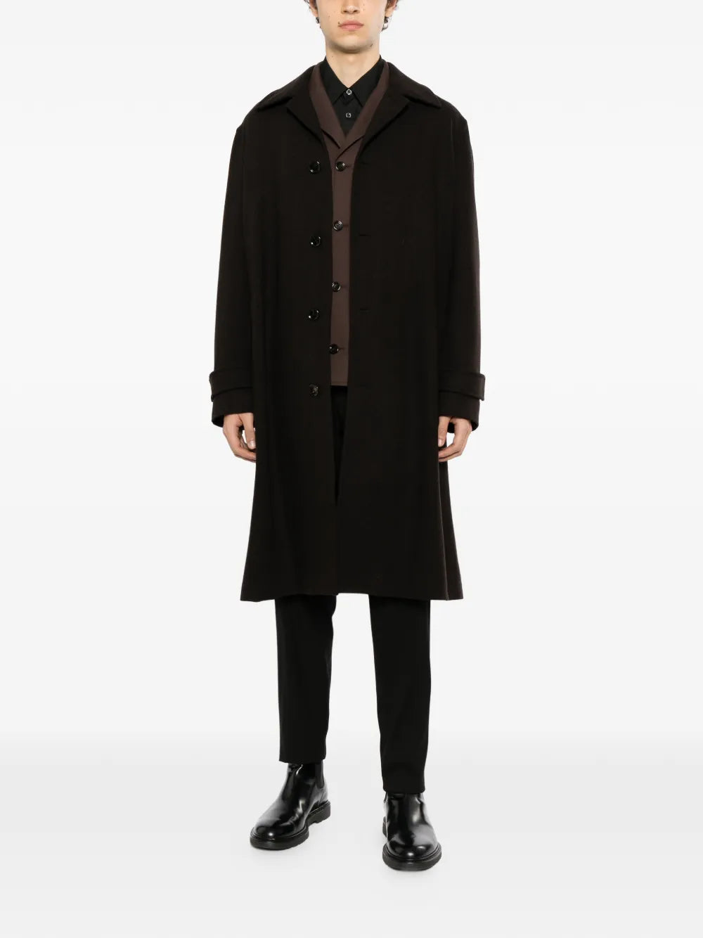 herringbone belted coat
