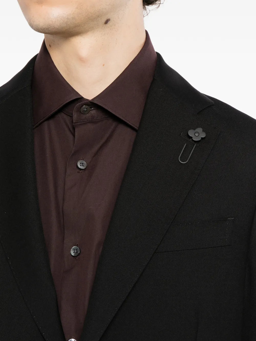 wool single-breasted suit