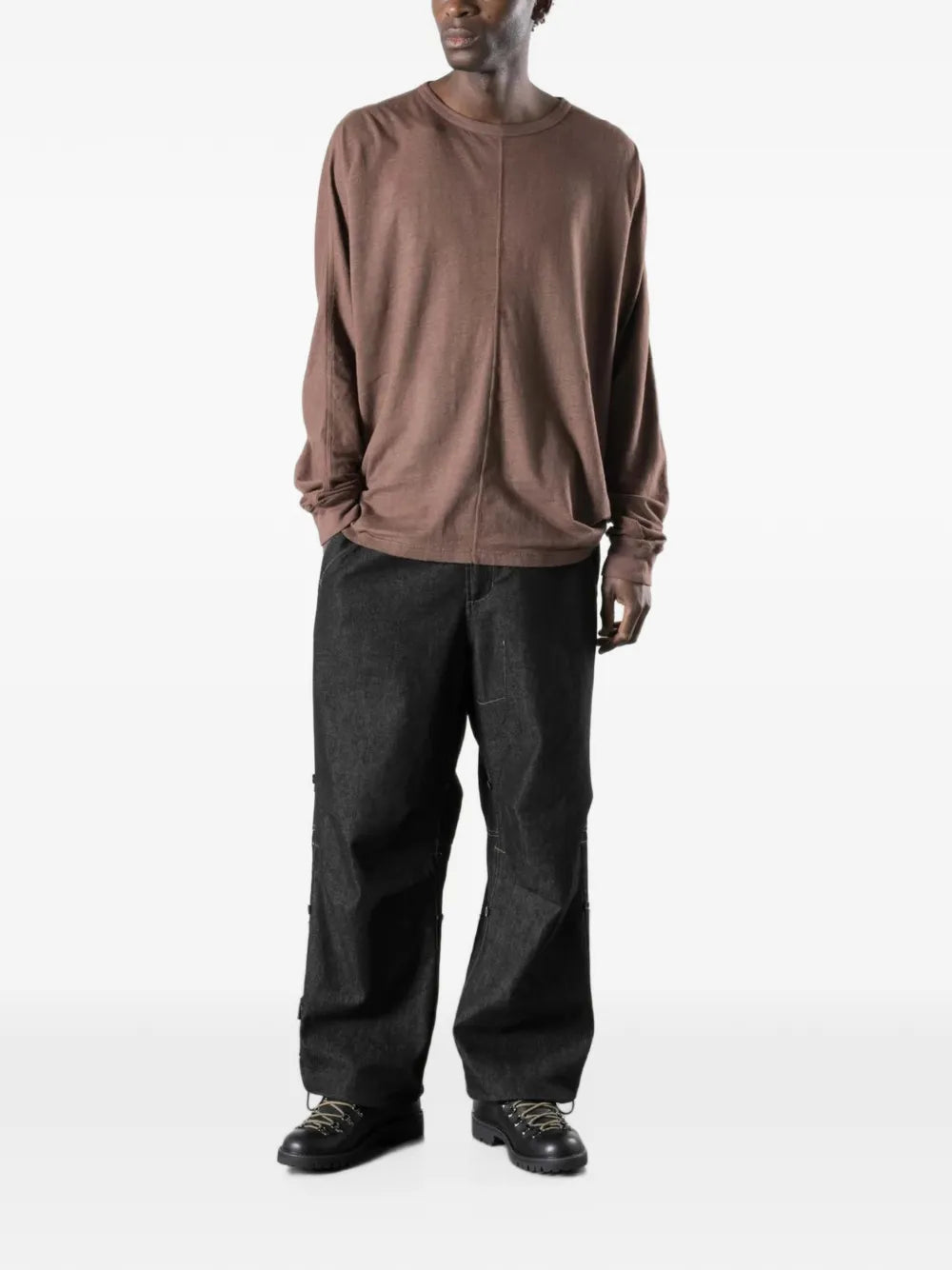 245 Hemp Cross Loose long-sleeve T-shirt