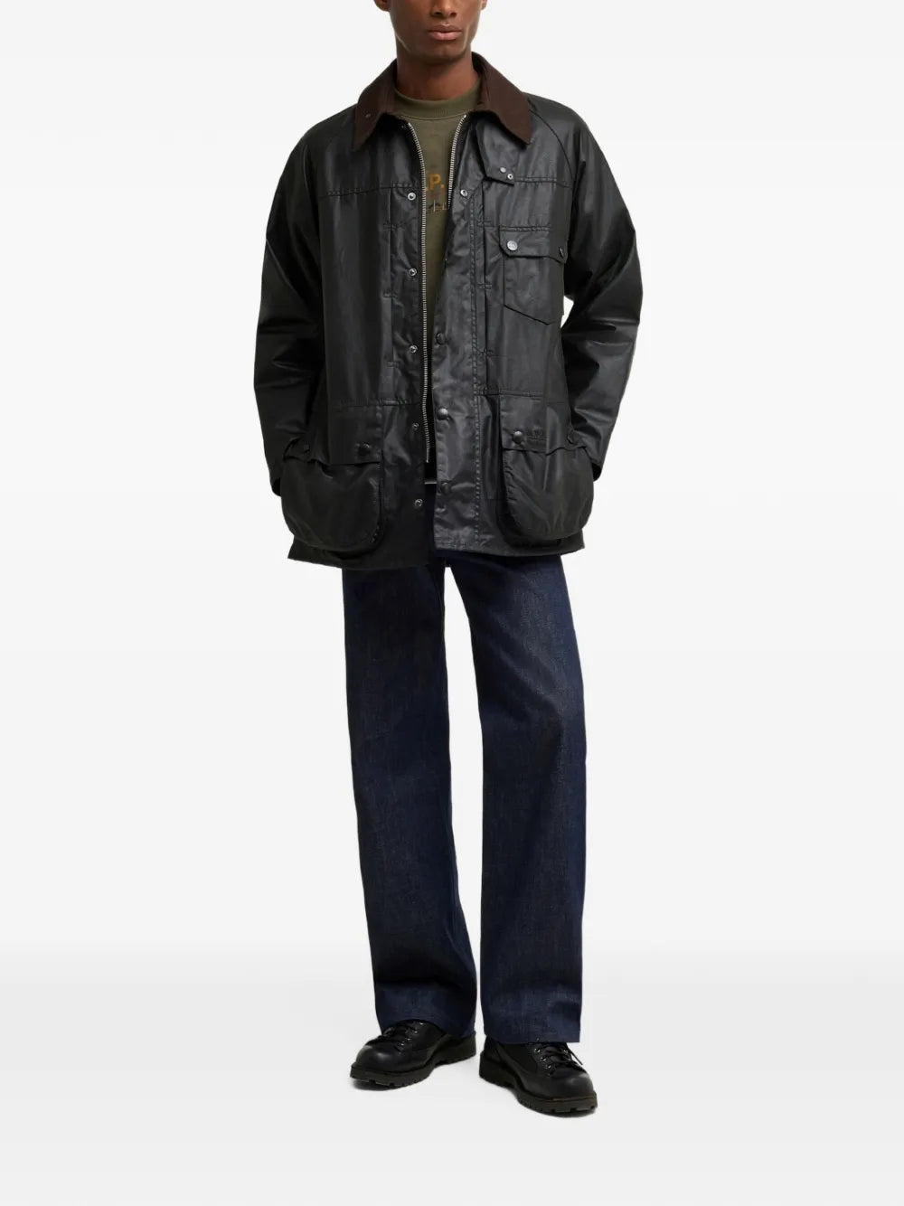 x A.P.C waxed-cotton jacket