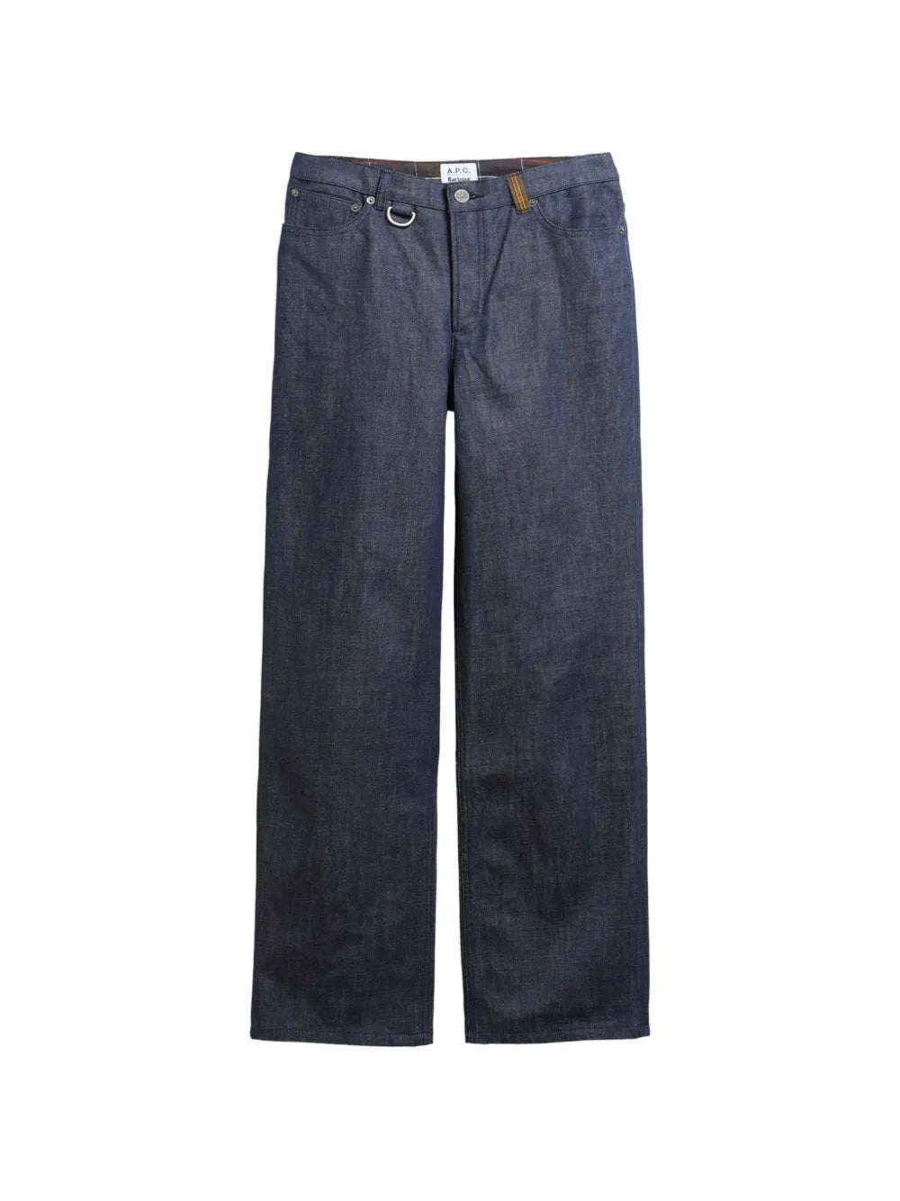 x A.P.C logo-patch straight-leg jeans