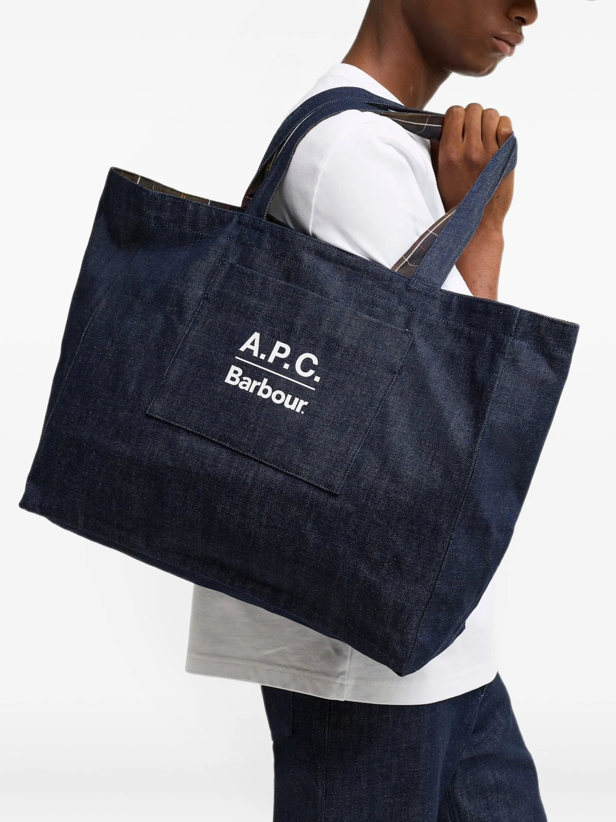 x A.P.C Logo-Print Reversible Shoulder Bag