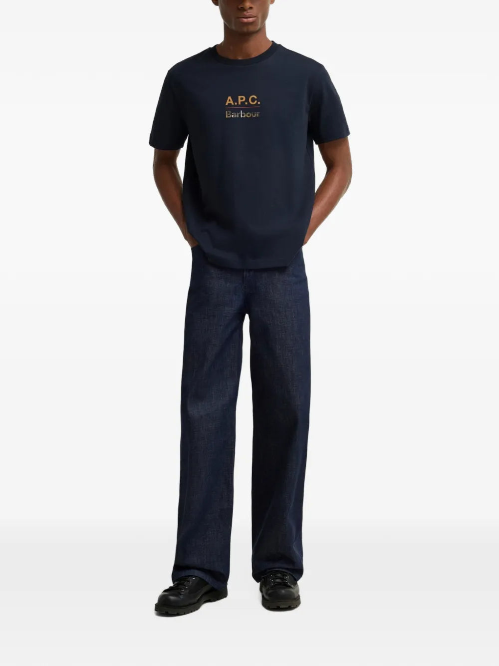  x A.P.C logo-print T-shirt