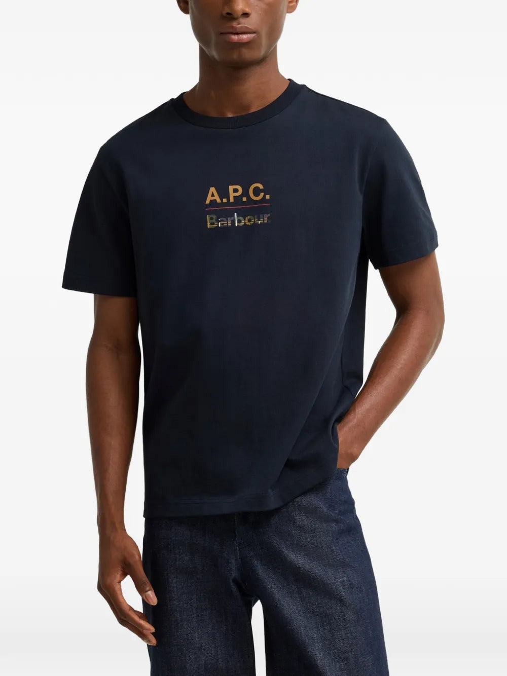  x A.P.C logo-print T-shirt