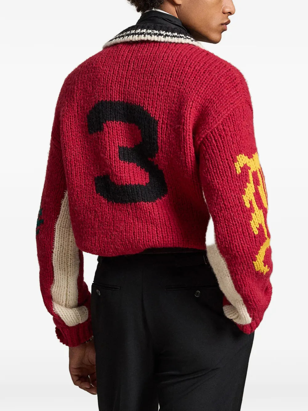 relaxed-fit polo-collar jumper