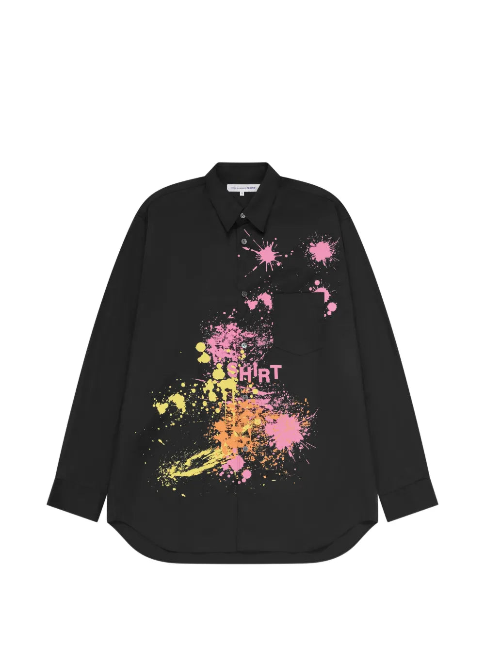 paint-splatter longsleeved shirt
