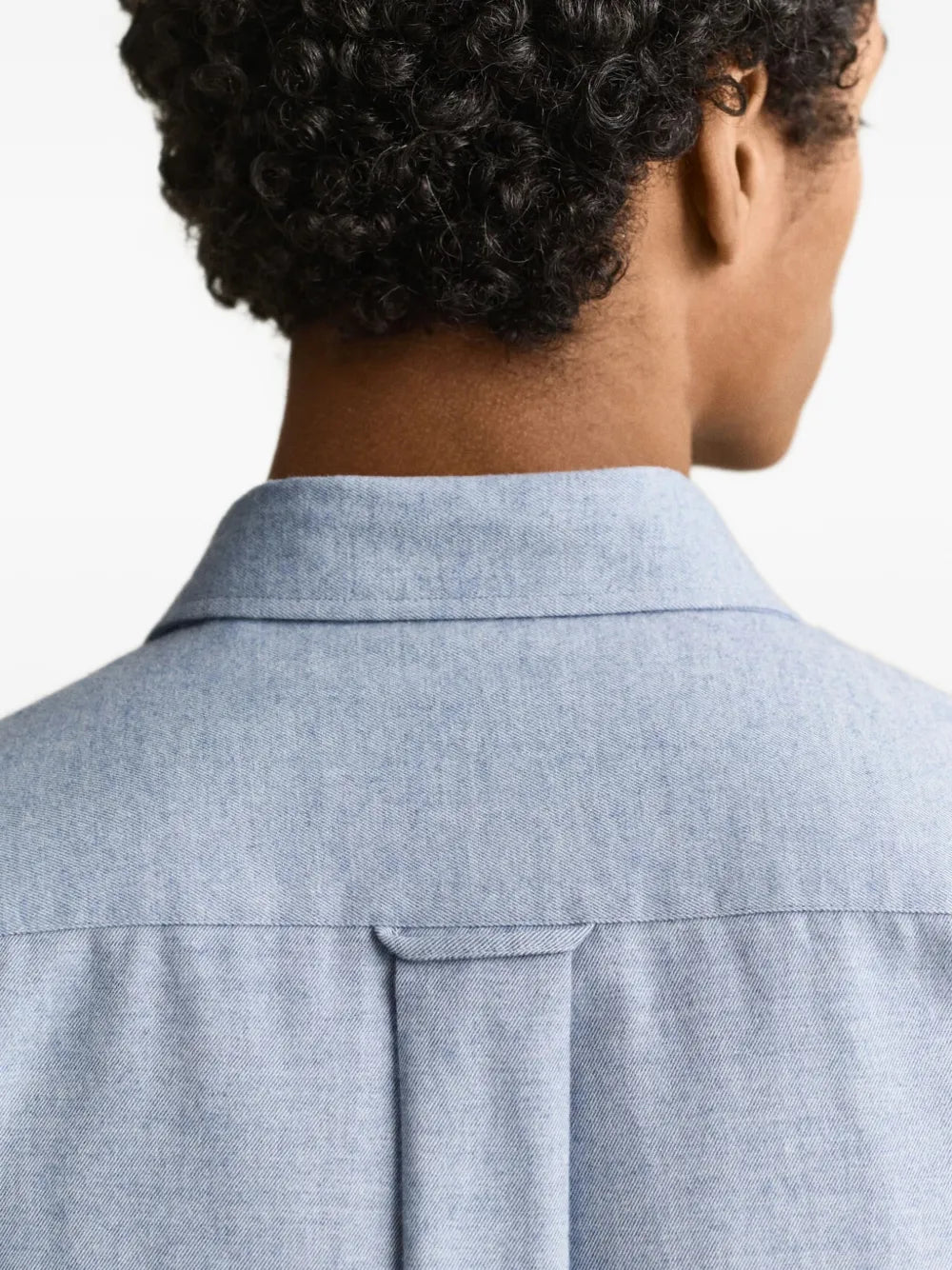 mélange-effect button-down shirt