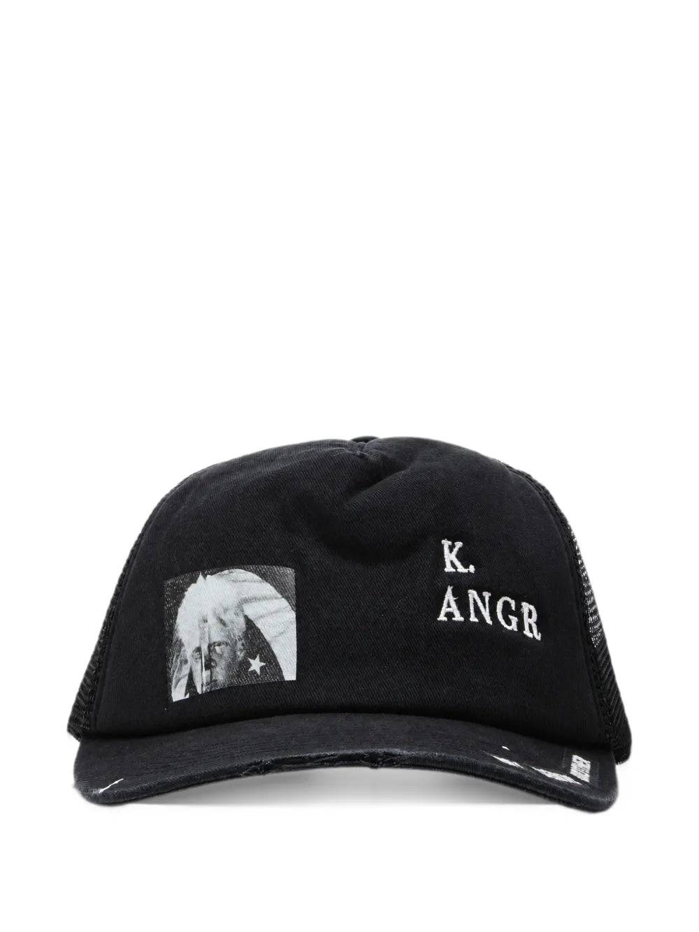 K. Angr distressed-effect trucker cap