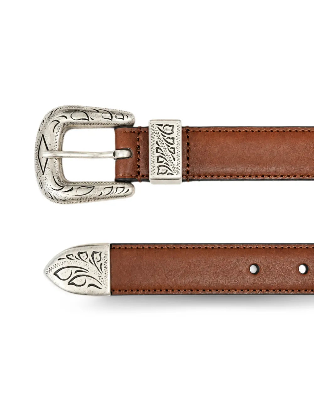 engraved leather belt
