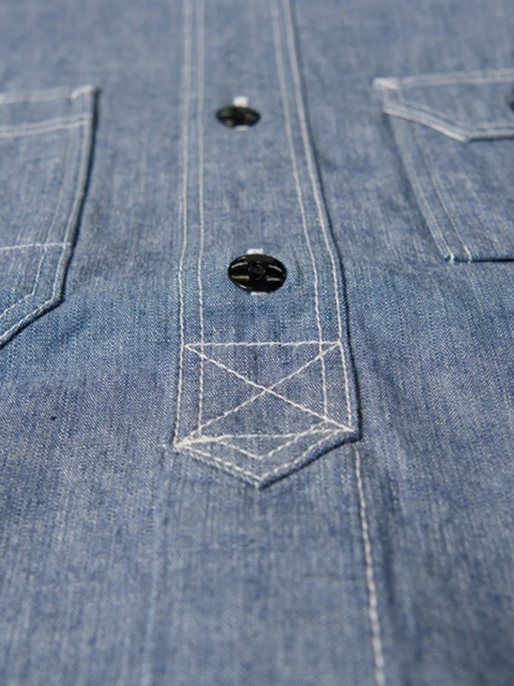 chambray long-sleeve shirt