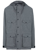 AMI Short Hooded Parka Grey