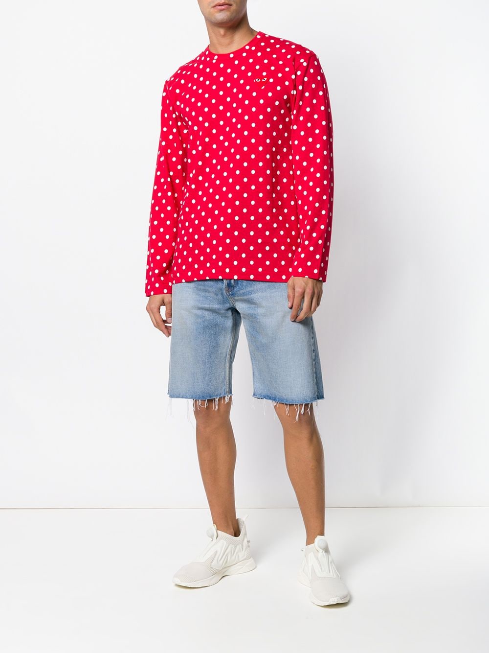 Long Sleeve Polka-Dot T-Shirt