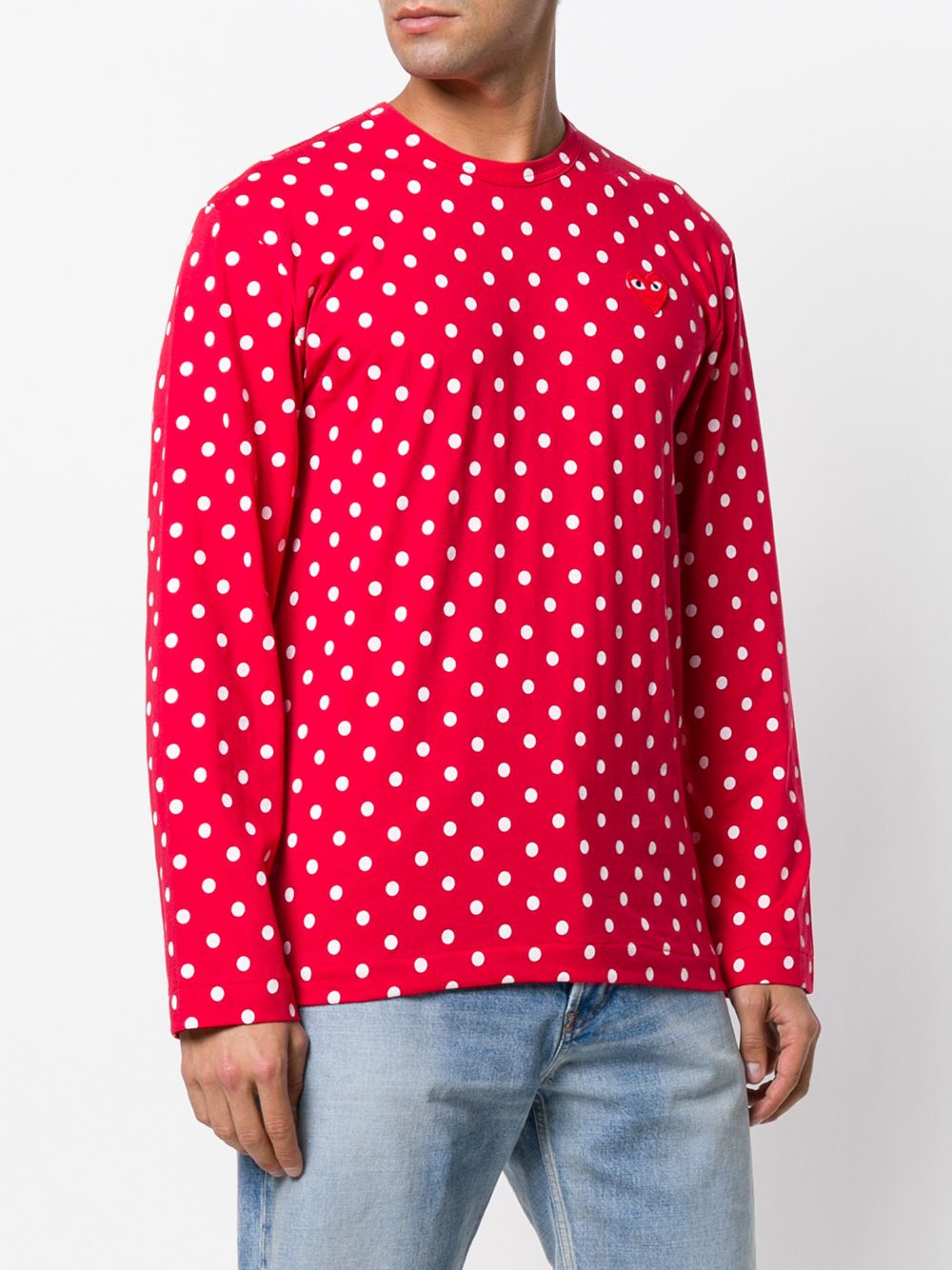 Long Sleeve Polka-Dot T-Shirt