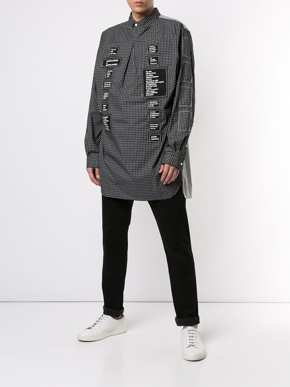 Deconstructed Patch Logo Shirt