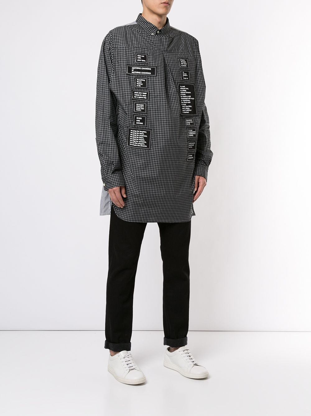 Deconstructed Patch Logo Shirt