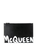 Contrast Logo Print Clutch