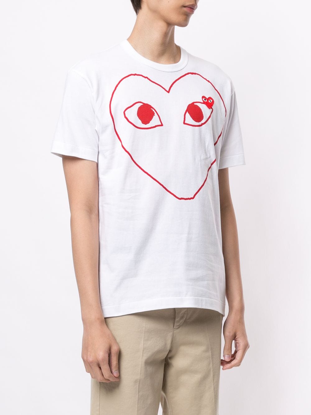 Short Sleeve Heart Print T-Shirt