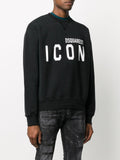 Icon-Print Crew Neck Sweatshirt