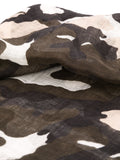 Camouflage Print Frayed Scarf