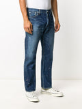 Paint Print Straight-Leg Jeans