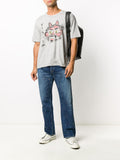 Paint Print Straight-Leg Jeans