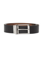 Check-Print Leather Belt