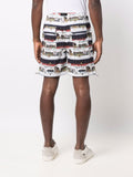 Graphic-Print Buckle-Fastened Shorts