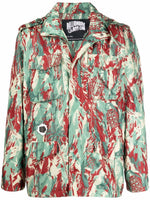 Camouflage-Print Shirt Jacket