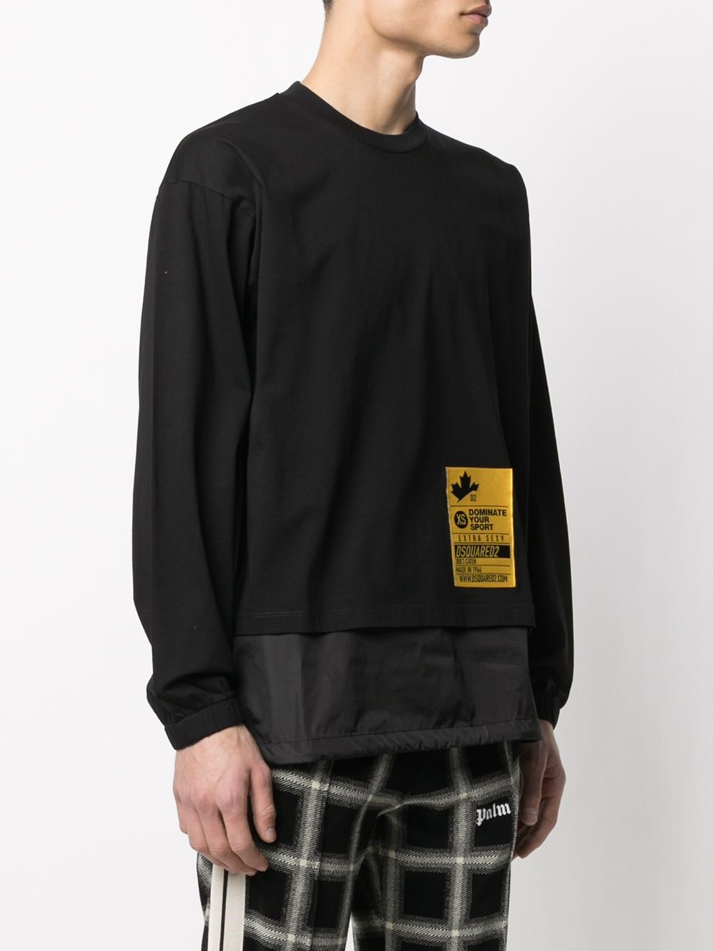 Logo-Patch Removable-Panel Sweatshirt