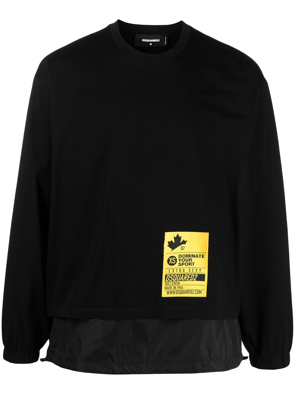 Logo-Patch Removable-Panel Sweatshirt