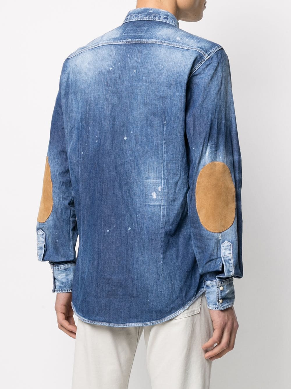 Distressed Effect Denim Shirt
