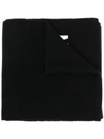 Embroidered-Logo Ribbed-Knit Scarf