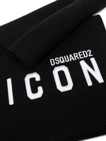 Embroidered-Logo Ribbed-Knit Scarf